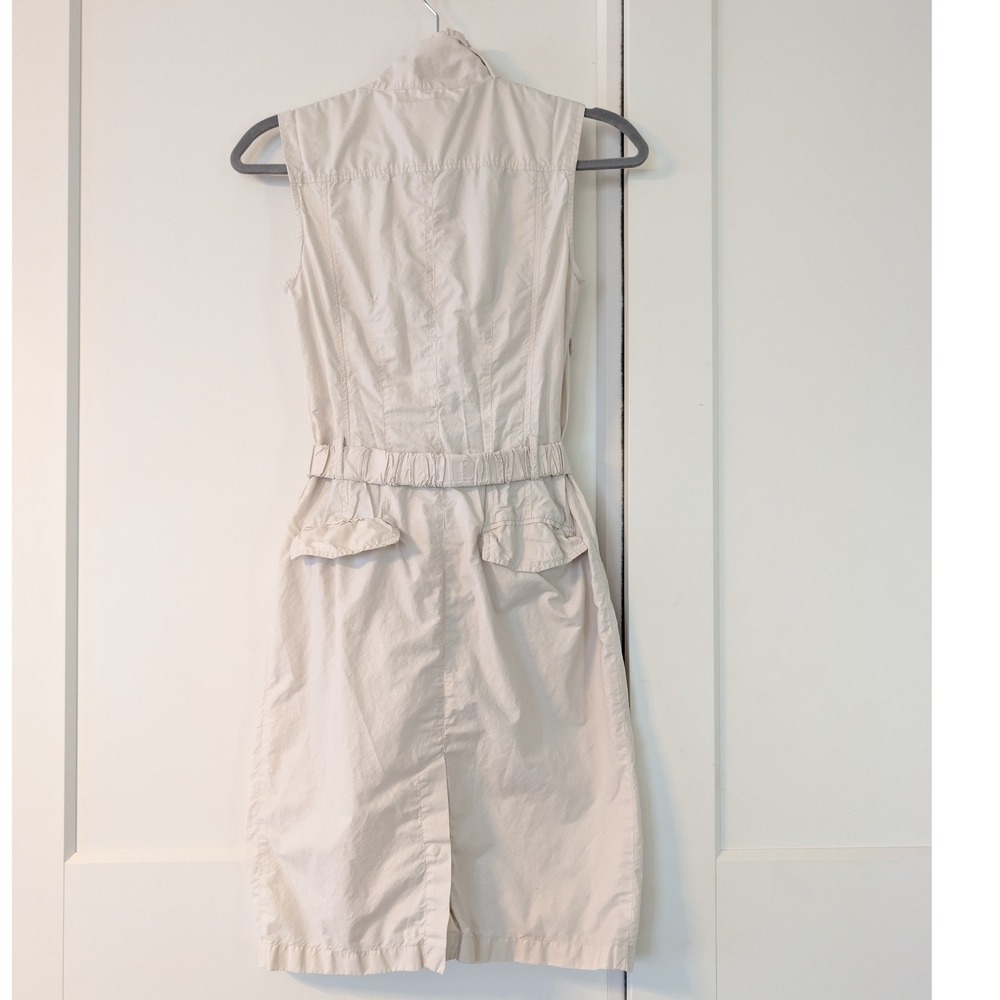 Weekend Max Mara Womens Beige Utility Belted Cargo Dress Size 4 US Safari - Picture 2 of 7